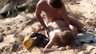 Hard fucking caught on a hidden beach