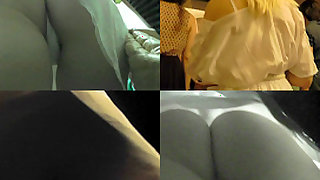 Upskirt footage of bubble ass of girl in g-string