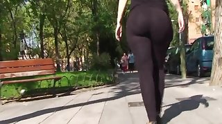 spanish hot fat ass white girl in transparent tights