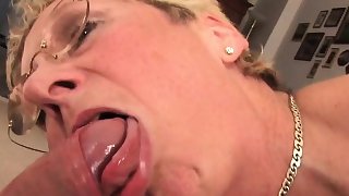 Blonde granny gets fucked